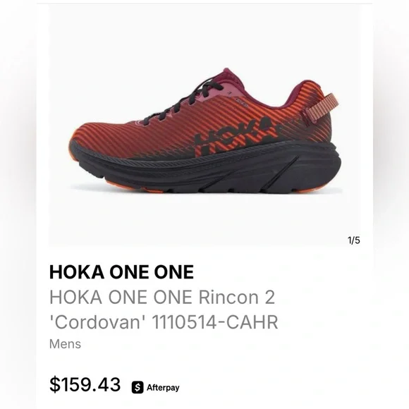 Hoka One One Rincon 2 Running Shoes Men\'s Size 12.5 Red Black Sneaker 1110514 Hoka One One Rincon 2 | Blister main image 3